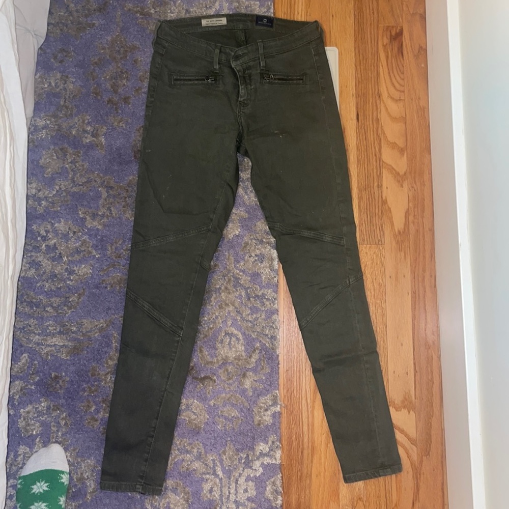 AG Army Green The Moto Legging Skinny Jeans